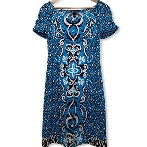 INC Boho Print Rhinestone Midi Dress